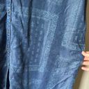 J.Jill  blue paisley print button up denim shirt dress  Photo 3