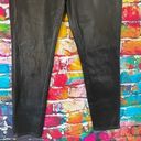 NYDJ  black coated faux leather legging moto skinny jeans 2 Photo 4