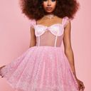 Dolls Kill  Sugar Thrillz Mesh Corset Sequin The Magic Within Mini Dress Small Photo 8