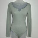 American Eagle  Long Sleeve Ribbed Sage Green bodysuit NWT new size medium Photo 2