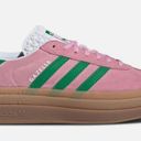 Adidas Gazelles Pink and Green Photo 0