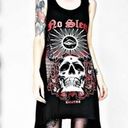 KILLSTAR  No Sleep Shark Bite Hem Dress Gothic Punk Size M Photo 1