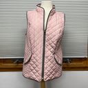 Charter Club M //  NWT Pink Stand Up Collar Zip Up Quilted Vest Photo 1