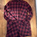 ALLSAINTS  Kayla red plaid flannel shirt dress Photo 0