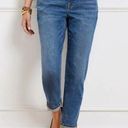 Talbots  Flawless Five Pocket Boyfriend Jeans Mid Rise Size 4 Petite Medium Wash Photo 0