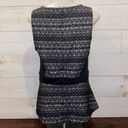 Deletta ANTHROPOLOGIE  Black Lace Peplum Tank Top Photo 2