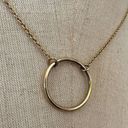 Gorjana  gold tone circle pendant necklace Photo 2