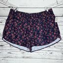 Old Navy  NWT 3X Navy Blue - Pink Floral Reflective Trim Pull-On Athletic Shorts Photo 0