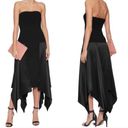 Cinq à Sept Cinq a Sept Black Elsa Crepe Handkerchief Strapless Dress - size 2 Photo 1