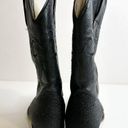 VINTAGE Rowstone Cowboy Western Boots Embroidered Leather Black Women's 8.5 Photo 2