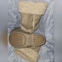 Crocs Boots Mid Calf Tan Beige Lined Faux Suede Fur Winter Snow Size 9 Photo 4