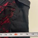 Tripp NYC  Womens Black Red Floral Lace Corset Strappy Top size 1 Photo 6