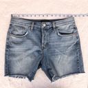 Sanctuary Comfort Rigid High Waisted Hidden Button Fly Raw Hem Denim Shorts Photo 5