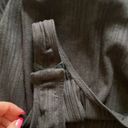 The Range  Black Bodysuit Wave Rib Tied Bodysuit Photo 4