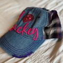 Disney  Parks Adult Plaid Denim Graphic Edge Collection Hat Photo 3