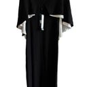 Halston Heritage NTW  Colorblock V-neck Cape Evening Gown SZ 4 Black Mrsp Photo 4