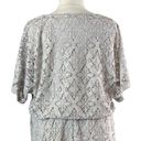 Dress Barn  NEW Blouson Dress Open Stitch Crochet Party Women’s Cream NWT 20W Plus Photo 7