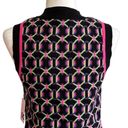 SO  Retro Sweater Vest Preppy Black Fuchsia Crop High Neck Vest Junior Medium NEW Photo 6