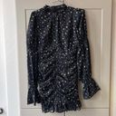 Kimberly J.ING Womens  Black Floral Longsleeve Mini Cottage Boho Dress XS NWT Photo 2