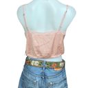 Nordstrom Pink Crop Cami Top SMALL Lingerie Pastel Lace Coquette  Camisole NEW Photo 3