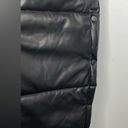 Wilson’s Leather WILSONS LEATHER Oversized Faux Leather Long Puffer Jacket, Black, size S Photo 4