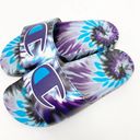 Champion  Purple Blue Tie Dye Slides Sz 6 Photo 2