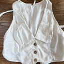 Free People  Women's Size XS Off-White Rider Vest Bloggers Favorite P0993 Photo 1