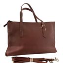 Traveluxe Purse Womens Medium Sized Brown Tote Leather Handbag Classic Preppy Photo 1