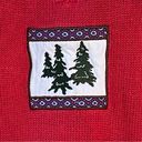 Breckenridge Vintage  Grandma 1/4 Zip Turtleneck Fir Tree Sweater Red Size XL Photo 5