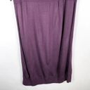 Cache  Medium Sweater Dress Purple Knit Sheer Sleeves Above Knee Shift Scoop 1296 Photo 4