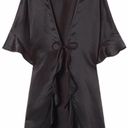 Victoria's Secret black satin butterfly sleeve kimono Photo 2