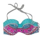 Shade & Shore  Bikini Top Multicolored Bikini Swimsuit Top Size 34D NEW Photo 0