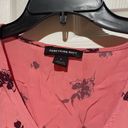 Something Navy  Pink Floral Button Front Blouse Photo 2