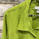 cj banks  3/4 sleeve button down shirt chartreuse green size X (14W) Photo 3