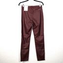 KanCan USA NWT KanCan Maroon High Rise Faux Leather Skinny Pants Size 5 / 26 Photo 4