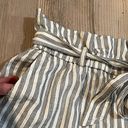 Frame  Striped Linen Blend Paperbag Shorts - size Small Photo 2