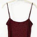 Charlotte Russe  Womens Vintage Y2K Slinky Spacedye Cowl Neck Slip Dress Burgundy Photo 5