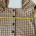 Madewell ‎ Gingham Square Neck Puff Sleeve Top Sz XS Photo 9