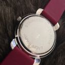 Ladies red soft silicone band rhinestone watch Photo 4