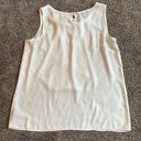 AB Studio  White Sheer Sleeveless Bow Georgette Top Large Photo 5