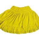 Tularosa  Yellow Chiffon Mini Skirt Size Small Photo 2