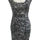 Sue Wong  Black and White Ribbon Swirl Dress Size 4 Photo 0