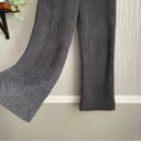 Aerie Fuzzy Wide-Leg Lounge Pants Charcoal Gray Elastic Waist Women's Size Large Photo 2