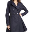 Laundry by Shelli Segal Navy Blue Trench Coat Photo 0