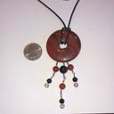 Onyx Handmade Vintage Boho Carnelian &  ? Semi Precious Stones Pendant Necklace Photo 1