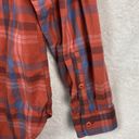 Rei Co-op  Womens Flannel Shacket Shirt Size Large Organic Cotton Button Up Red Photo 6