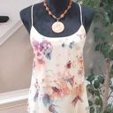 fab'rik  Women's Beige Floral Polyester Scoop Neck Sleeveless Casual Top Blouse S Photo 10