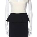 Alice + Olivia  Employed Women Hilly Peplum Black & White Bodycon Dress Size 8 Photo 0