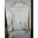 Mango MNG by  Womens Cotton Suit Jacket White Size 6 3 Blazer Cinched Waste Photo 9