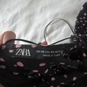 ZARA pink And Black Polkadot Cut Out Dress Photo 1